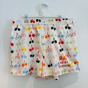 Anthropologie Relaxed Boxer Shorts NWT Wren ‘Mon Cheri D’Amour’ Cherry Print L